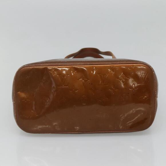 LOUIS VUITTON Monogram Vernis Houston Hand Bag Bronze M91122 - Picture 9 of 13